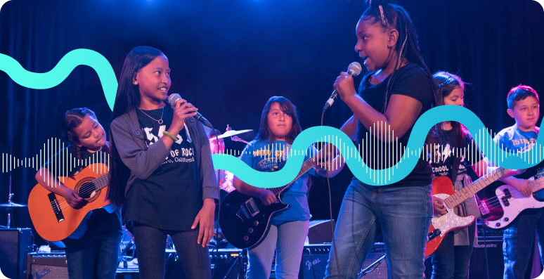 Band playing on stage