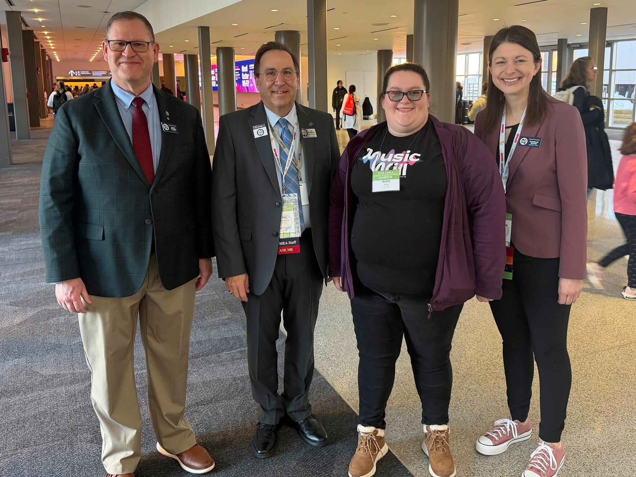 Music Will employee, Alyssa M., with Ohio MEA representatives.