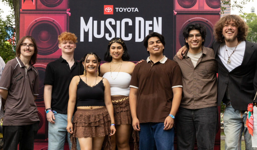 Music Will students at the Toyota Music Den at the 2026 Lollapalooza Festival in Chicago.
