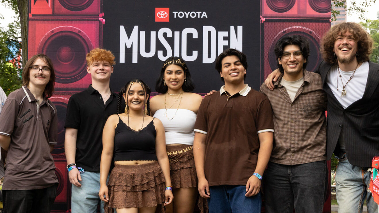 Patches & Albo, a local student band from Chicago, performed on the Toyota Music Den stage during day two of Lollapalooza.